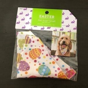 Easter Dog Scarf Small Pet Banana With Multicolored Easter Egg Graphic Print NWT